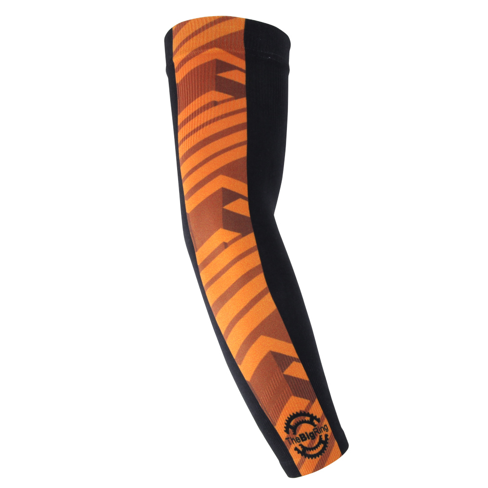 Lightwieight Sunscreen Arm Sleeves Big Ring Orange Maze 1 Lightwieight Sunscreen Arm Sleeves Big Ring Orange Maze