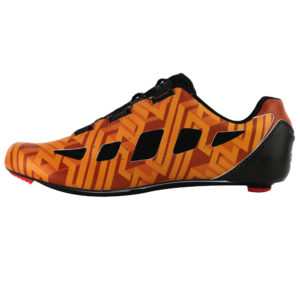 Bicycle Shoe Carbon Customized Big Ring Orange Maze