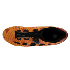 Bicycle Shoe Carbon Customized Big Ring Orange Maze