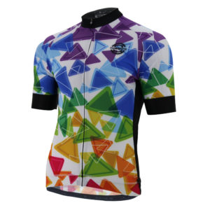 Jersey S/S Multi Coloured Triangles