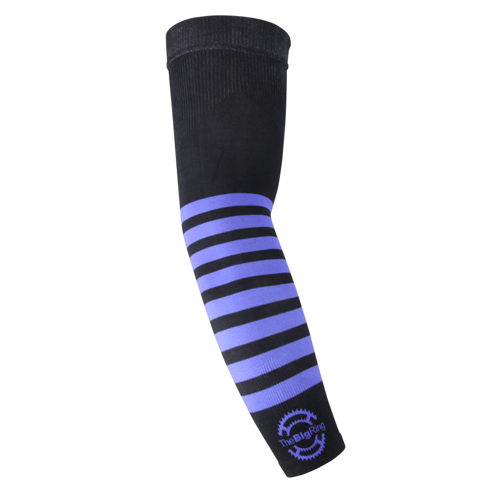Lightweight Sunscreen Arm Sleeves Big Ring Bands Black/Navy 1 Lightweight Sunscreen Arm Sleeves Big Ring Bands Black/Navy