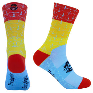 Sock Big Ring Heartbeat Orange Fade