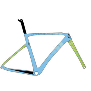 Bicycle Frame Customised Big Ring Arrow Blue/Green