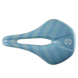 Bicycle Saddle Full Carbon Customized Big Ring Arrow Blue/Green