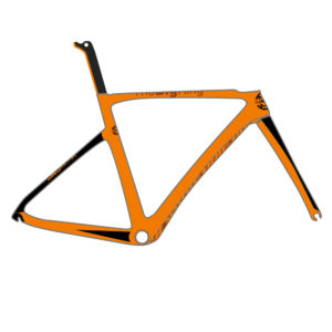 Bicycle Frame Customised Big Ring Orange Maze