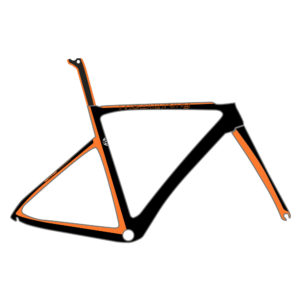 Bicycle Frame Customised Big Ring Zig Zag Black