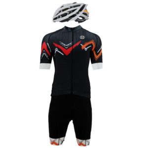 Road Helmet + Jersey + BIB Shorts from Zig Zag Black