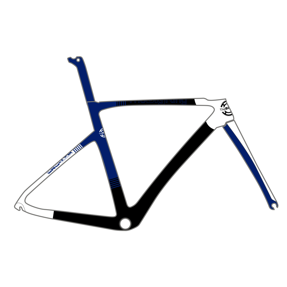 Bicycle Frame Customised Big Ring Bands Black/Navy 1 Bicycle Frame Customised Big Ring Bands Black/Navy