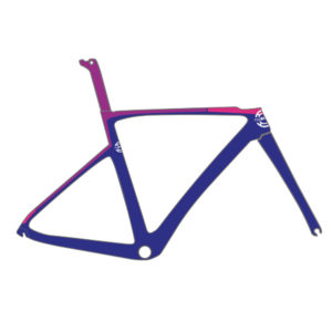 Bicycle Frame Customised Big Ring Rothko Style Pink Bands