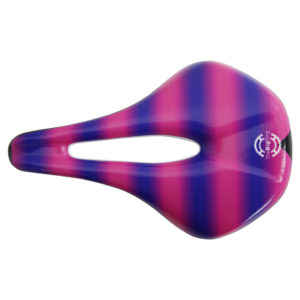 Bicycle Saddle Full Carbon Customized Big Ring Rothko Style Pink Bands