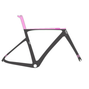 Bicycle Frame Customised Big Ring Classic Pink