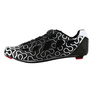 Bicycle Shoe Carbon Customized Big Ring Chaindrive White/Black