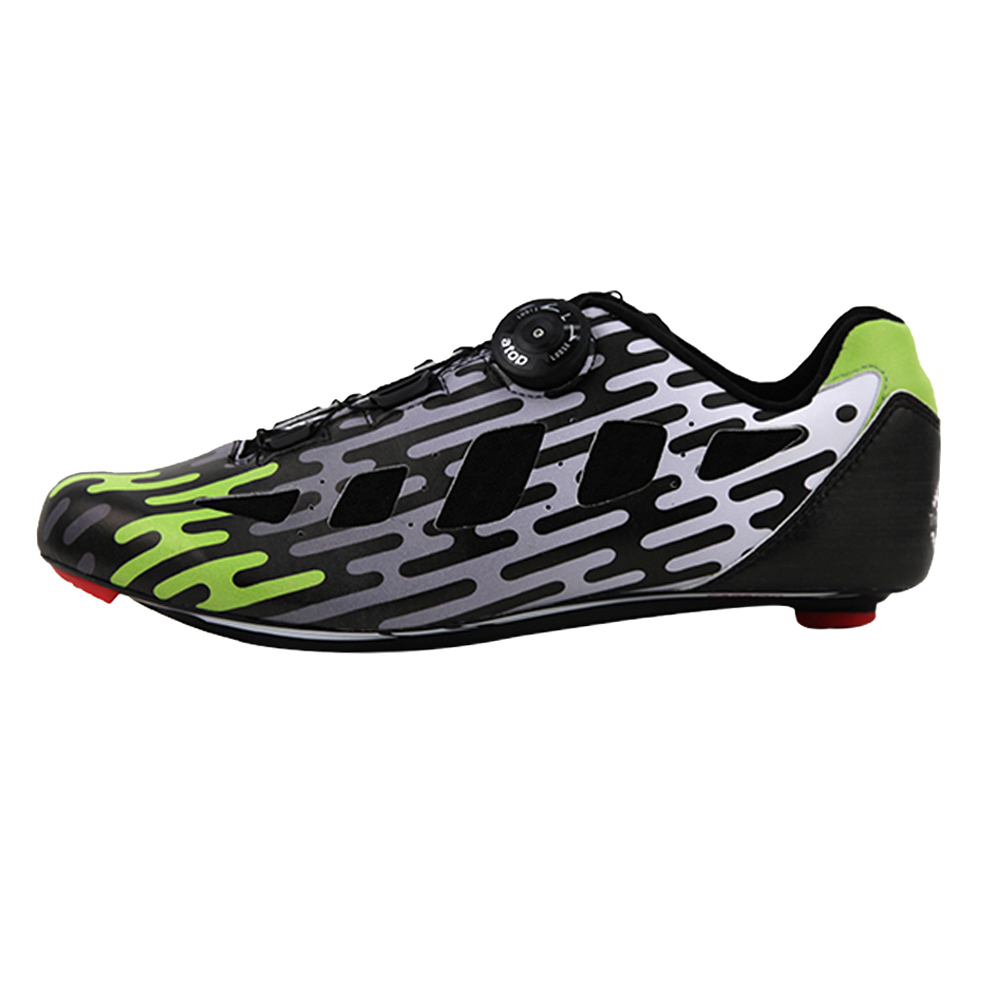 BR3120-16 Bicycle Shoe Carbon Customized Big Ring Draft Green