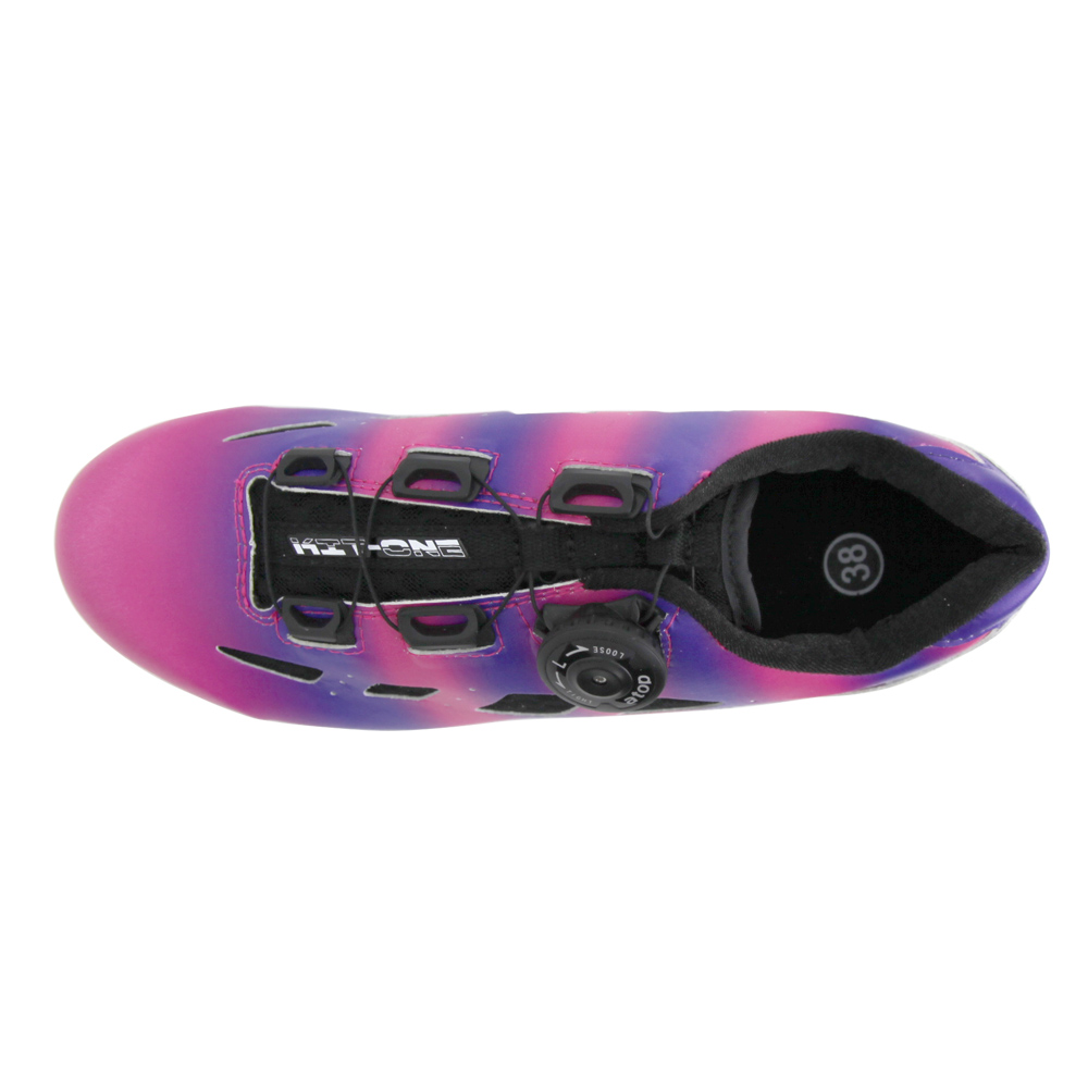 BR3140-16-5 Bicycle Shoe Carbon Customized Big Ring Rothko Style Pink Bands