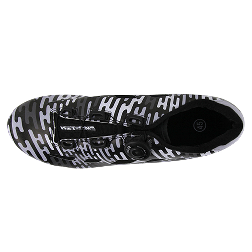 BR3200-16-5 Bicycle Shoe Carbon Customized Big Ring Tarmac Flow Greys/Black/Aqua