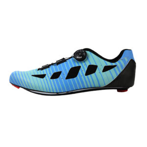 Bicycle Shoe Carbon Customized Big Ring Ride Amplify Aqua /Blue