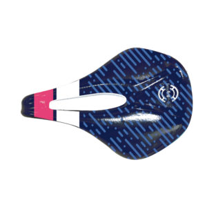 Bicycle Saddle Big Ring Tri Colour Grupetto Pink Grey Blue